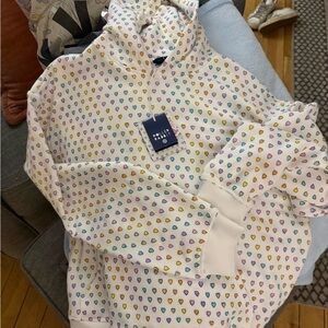 Roller rabbit target multicolor Heart Print Hoodie